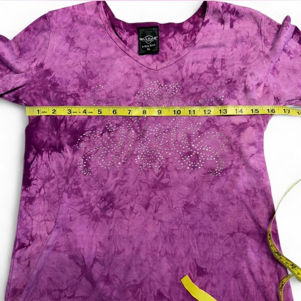 Vintage Y2K Sledge USA Rhinestone Embellished T-Shirt Top Juniors XL Grunge - Picture 7 of 8
